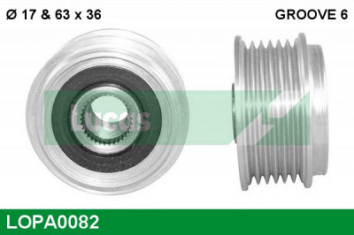 LUCAS ENGINE DRIVE lopa0082 -  Механизм свободного хода генератора